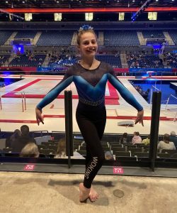 Izzie in Year 7 at MGGS - in British Championships for Gymnastics