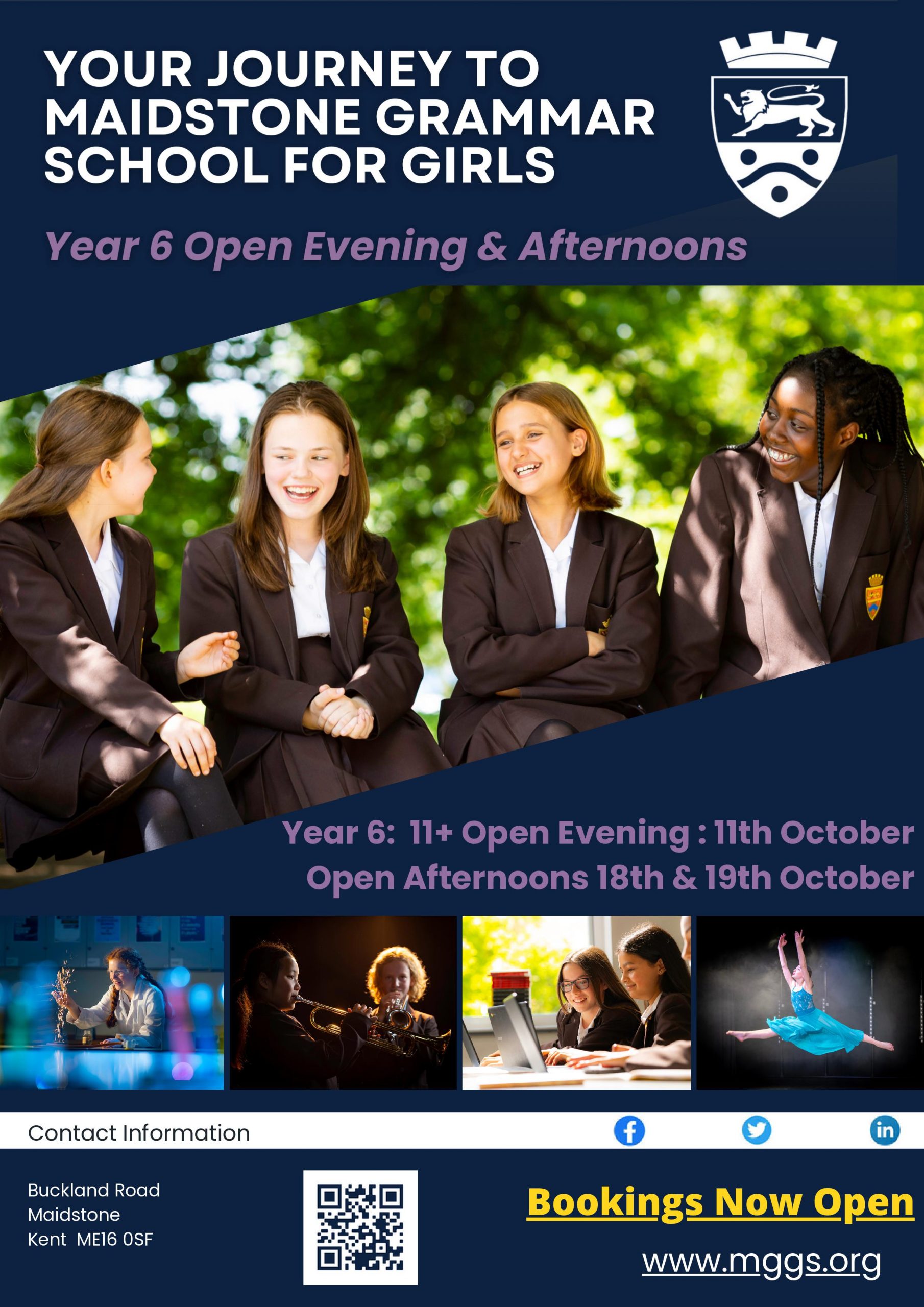 MGGS Year 6 Open Afternoons & Open Evening October 2022