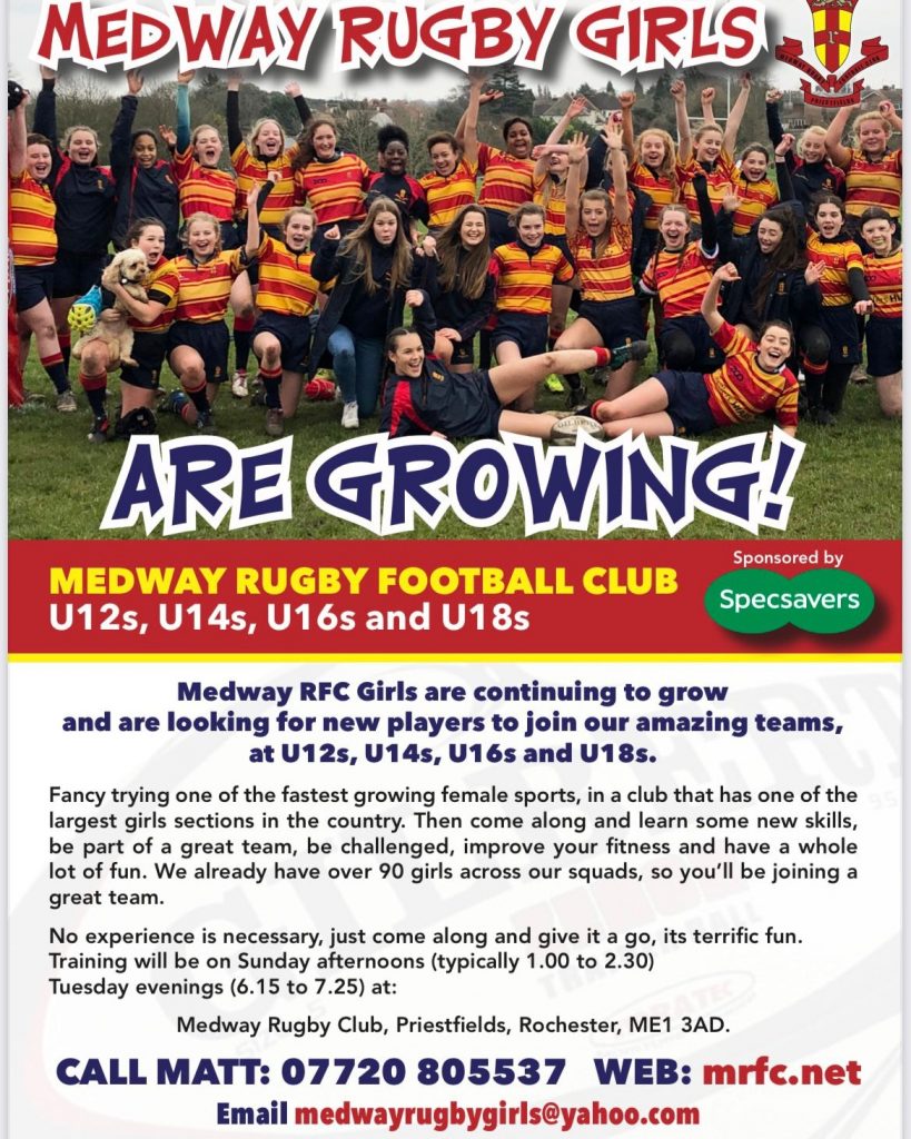 Medway RFC are rerruiting