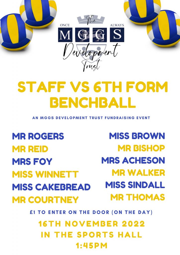 Staff vs 6th Form Benchball - 16th November 2022
